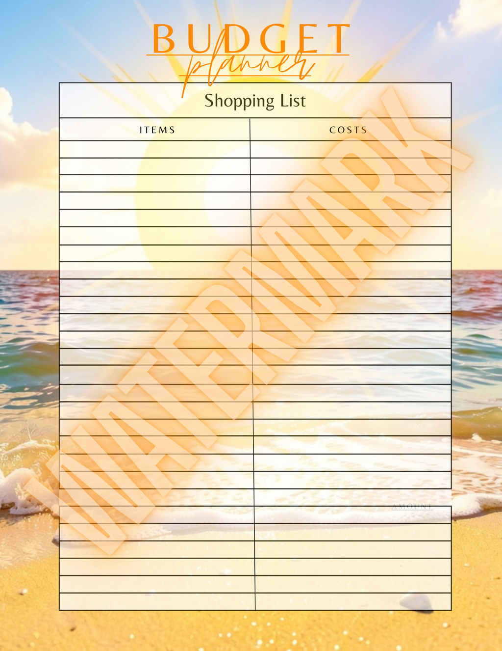 Budget Planner Template (Printable & Downloadable)