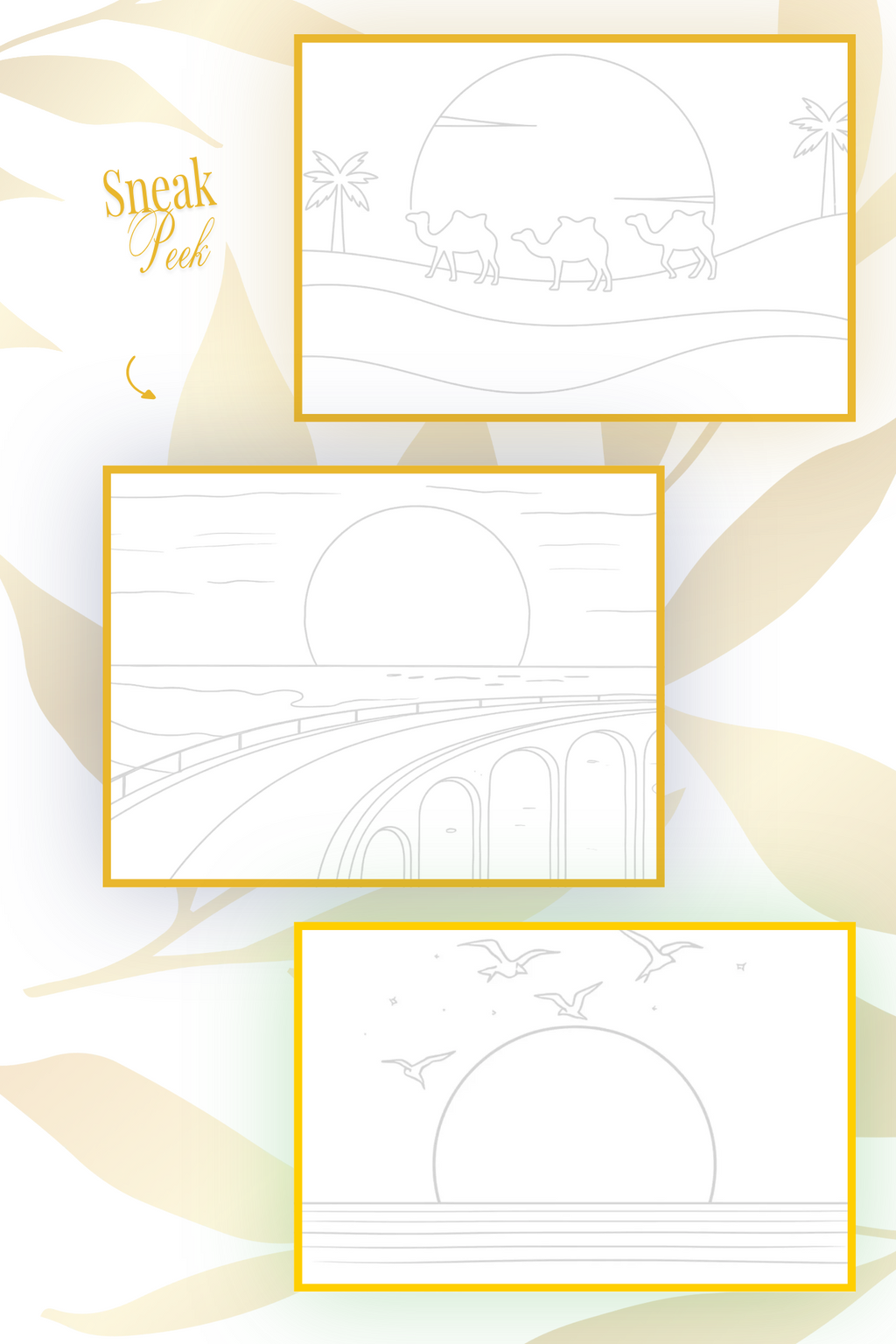 "Sunrises, Sunsets, & Water" Adult & Children's Coloring Book (Printable & Downloadable)