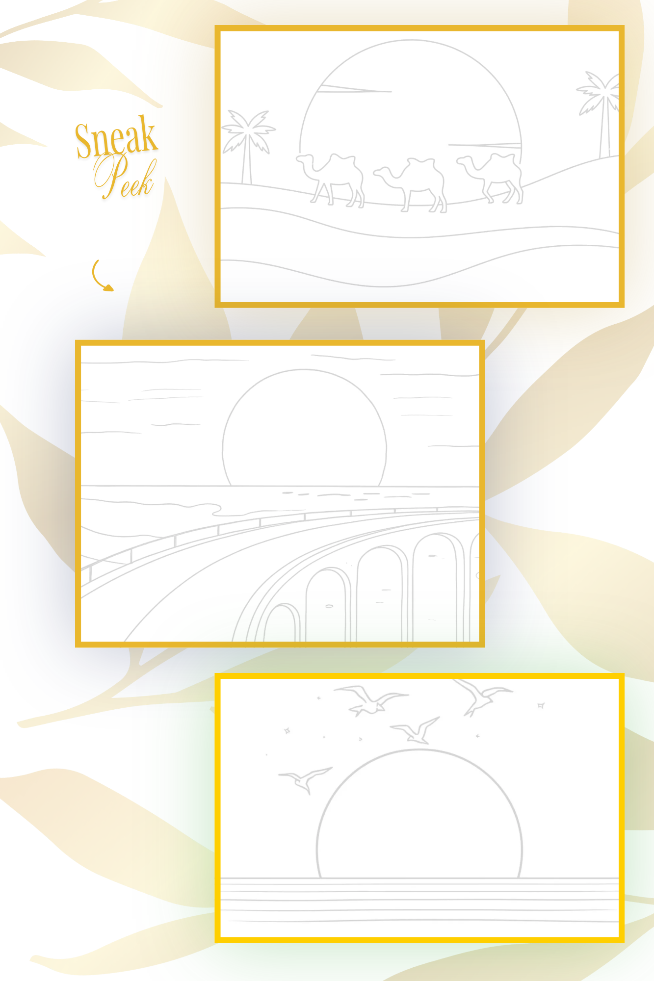 "Sunrises, Sunsets, & Water" Adult & Children's Coloring Book (Printable & Downloadable)
